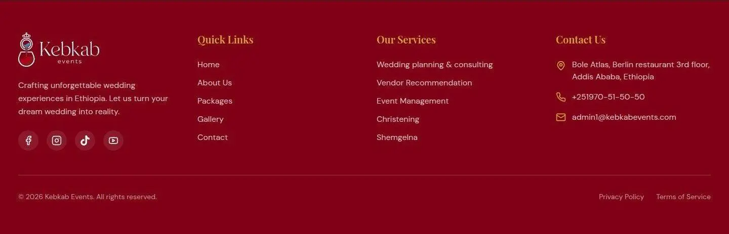 footer, as the page shows it