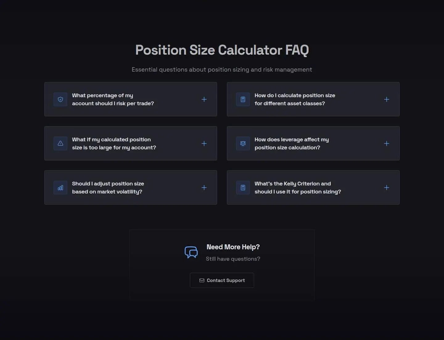 faq, as the page shows it