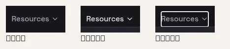 button: rest, hover, focus