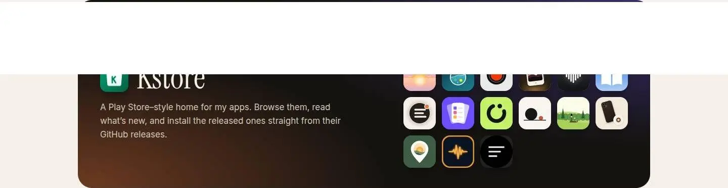 kstore, as the page shows it