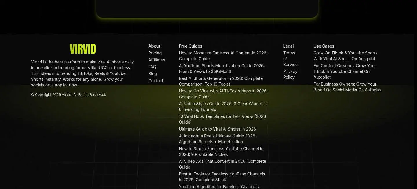 footer, as the page shows it