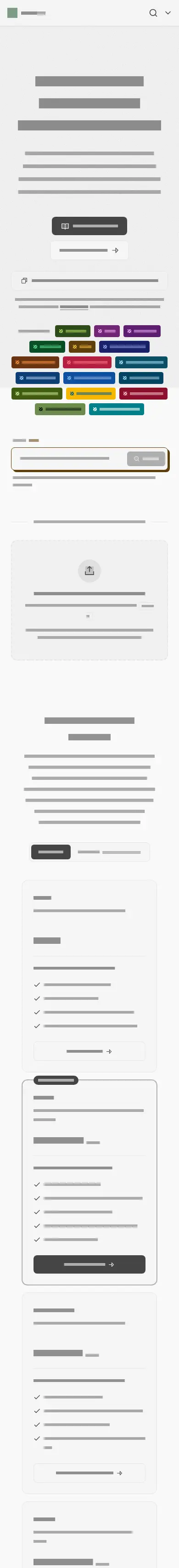 Phone layout of links.et, content removed