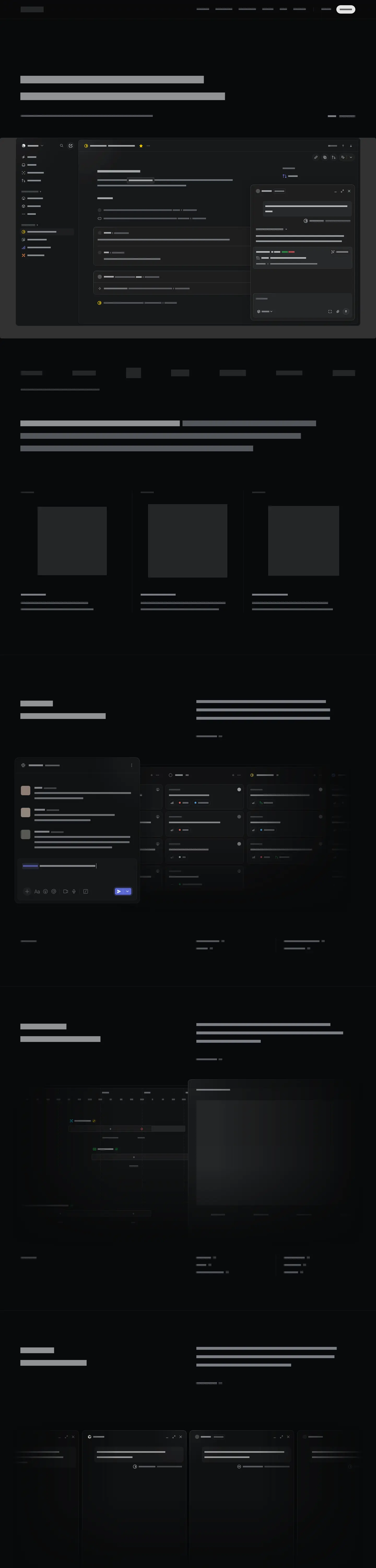 Desktop layout of linear.app, content removed