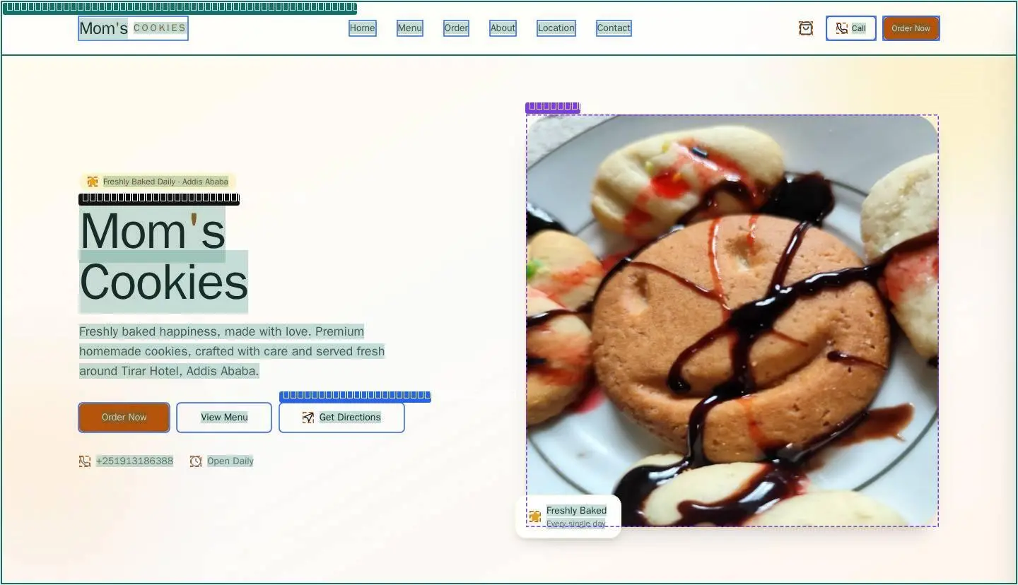 mamas-baking-joy.base44.app: home, its anatomy