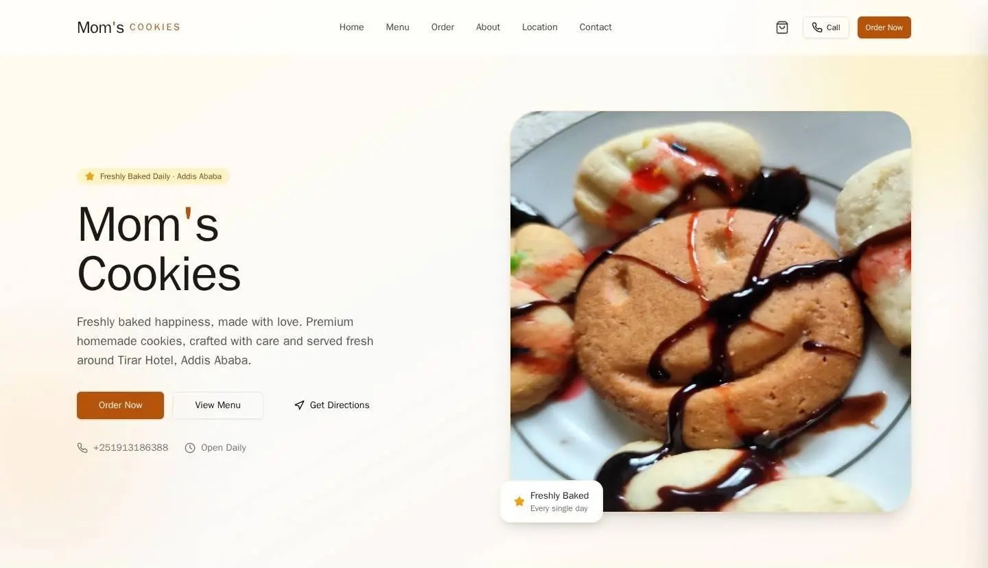 mamas-baking-joy.base44.app: home, as the page shows it