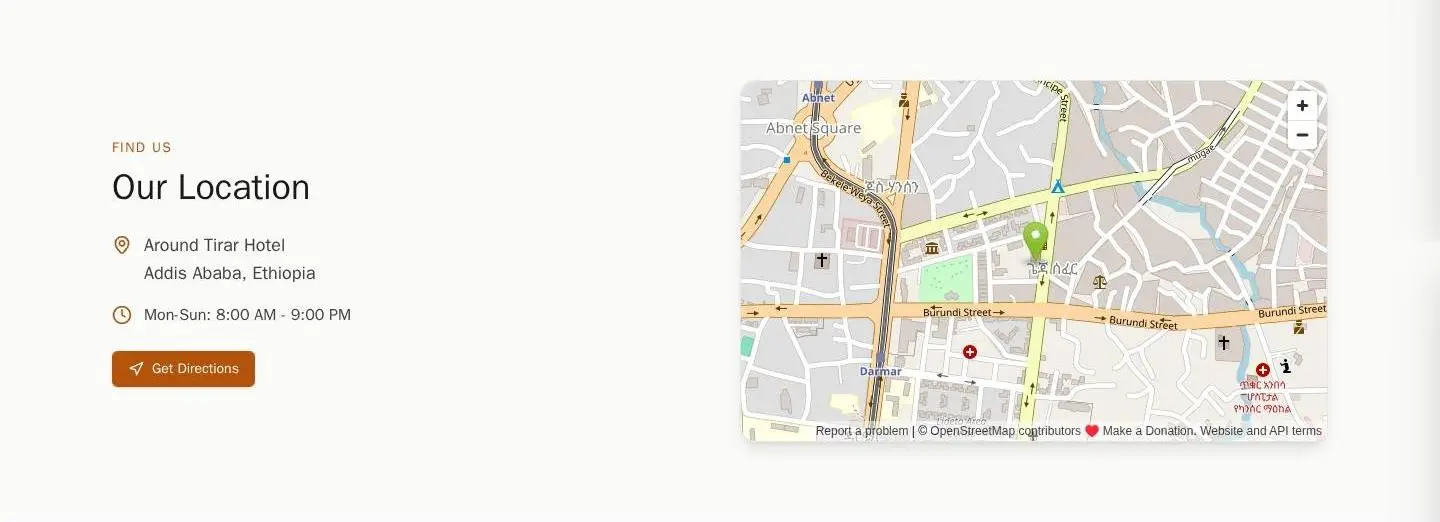 location, as the page shows it
