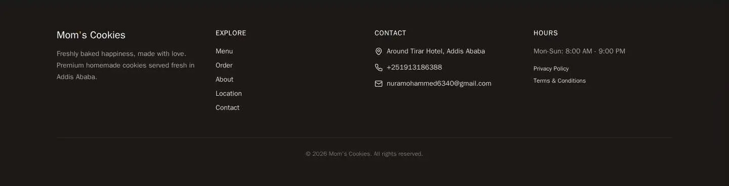 footer, as the page shows it