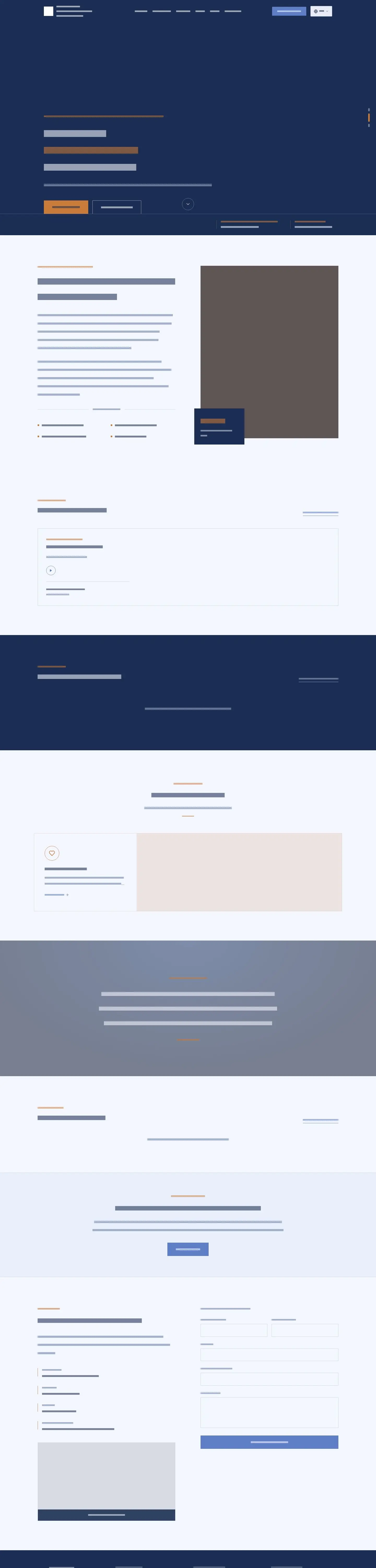 Desktop layout of aaecmy.org, content removed