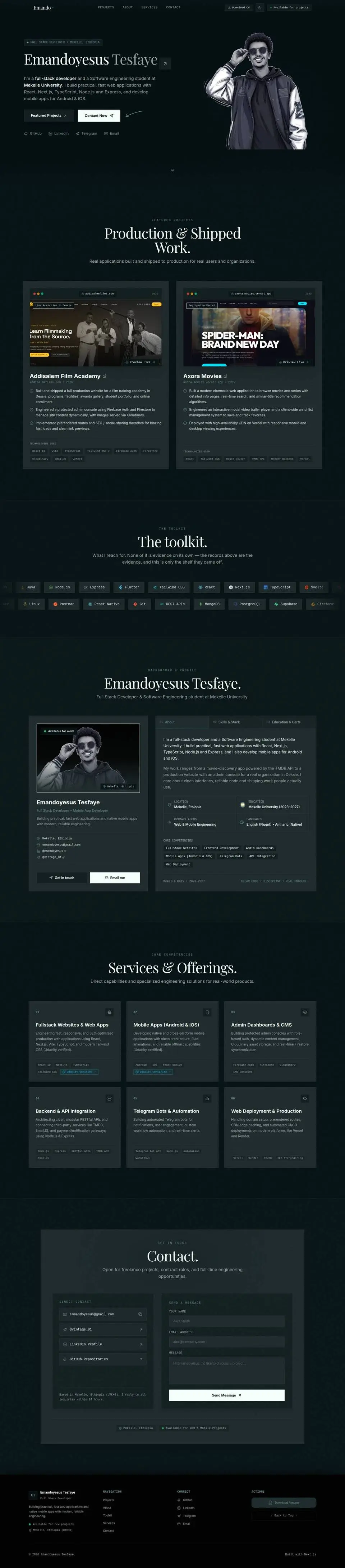 The whole page