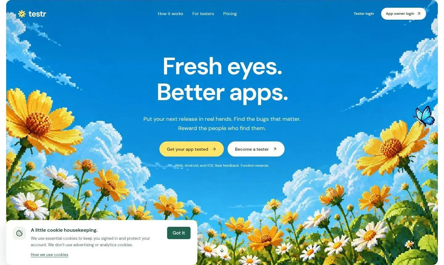 testr.mohammedibrahim.dev: hero, as the page shows it