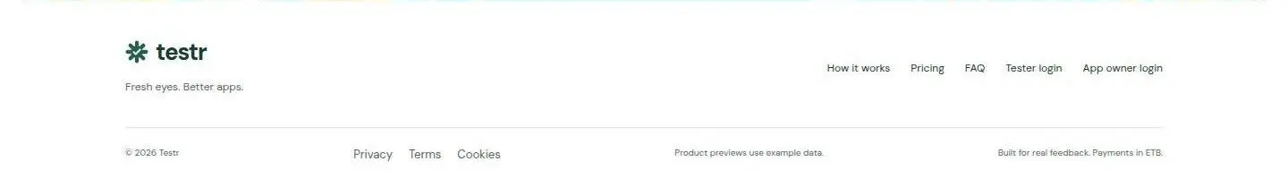 footer, as the page shows it