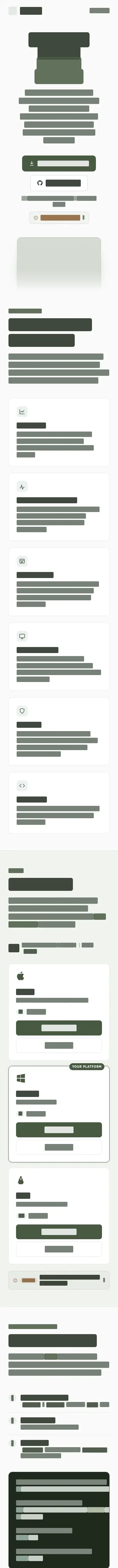 Phone layout of getloadcell.com, content removed