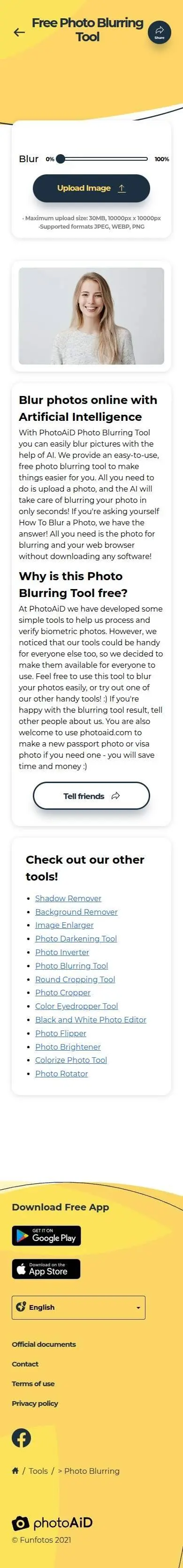 The whole page on a phone