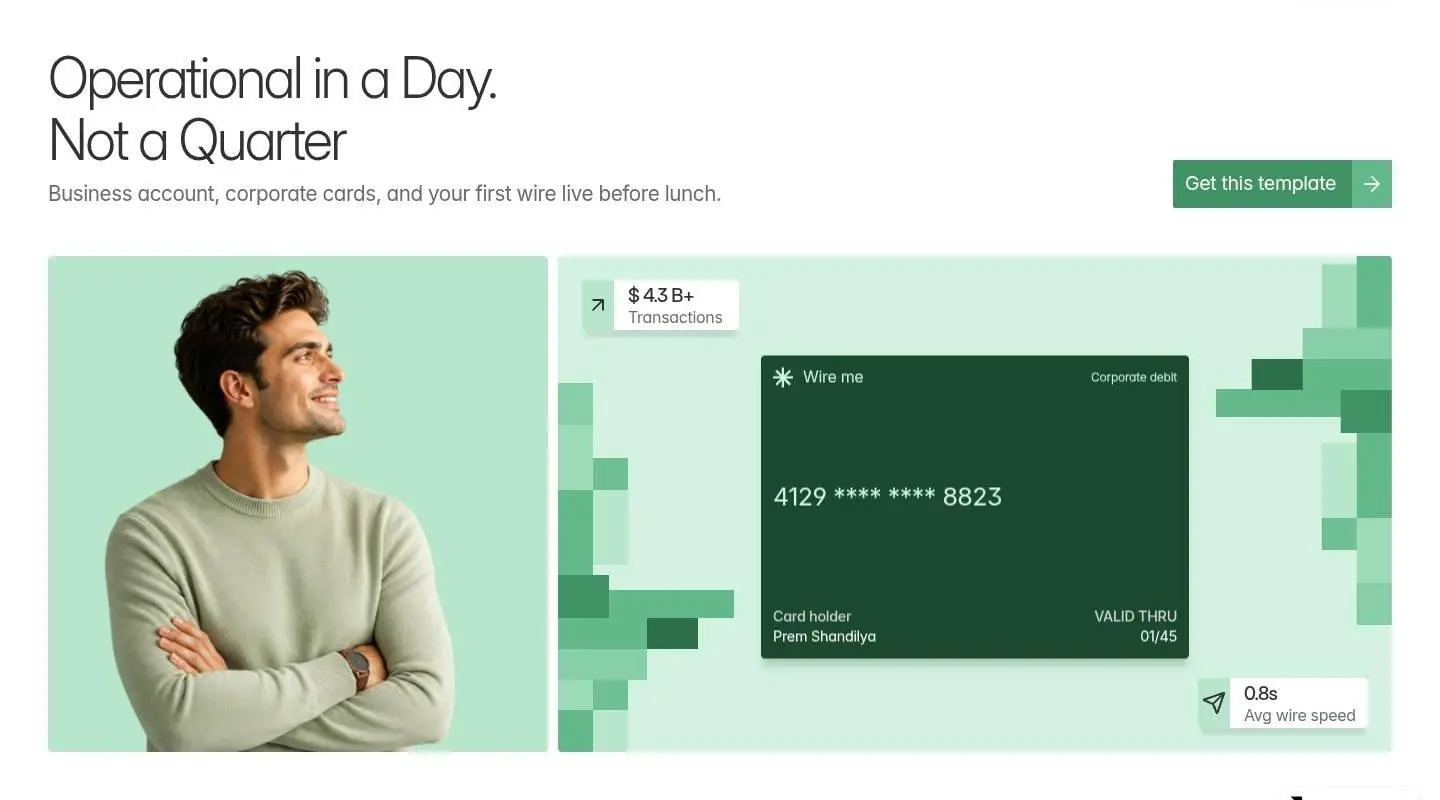 wireme.framer.website: section, as the page shows it
