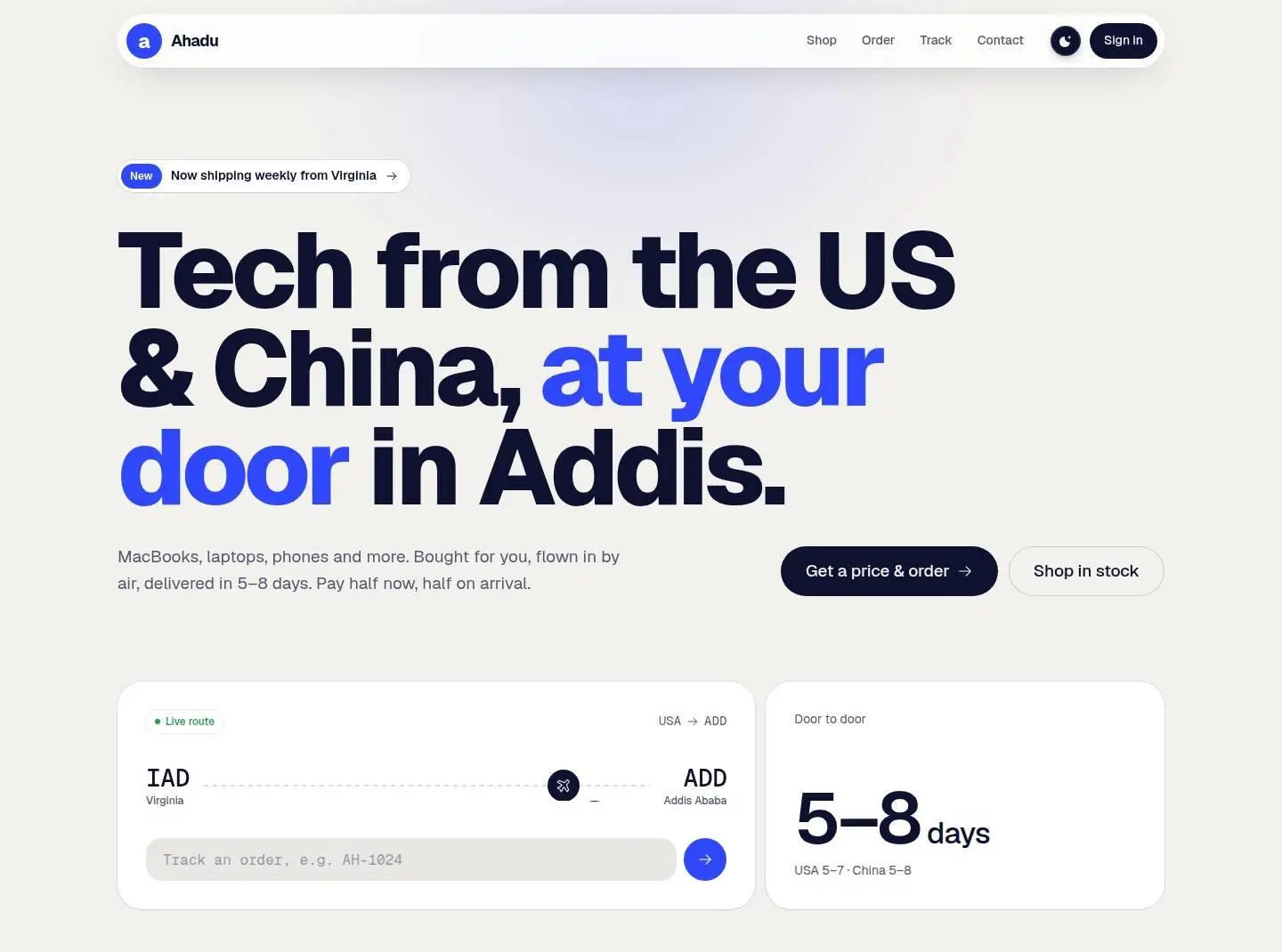 ahadu-mu.vercel.app: div, as the page shows it