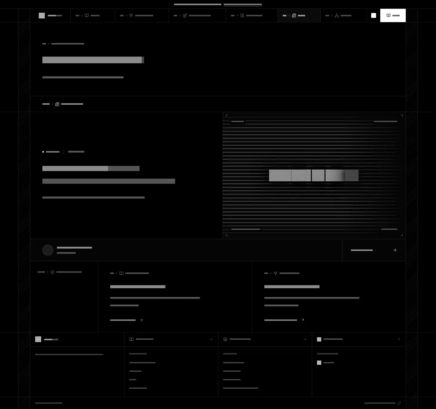 Desktop layout of farmjs.dev, content removed
