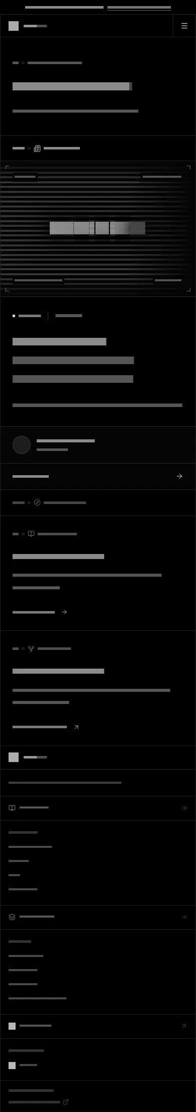 Phone layout of farmjs.dev, content removed