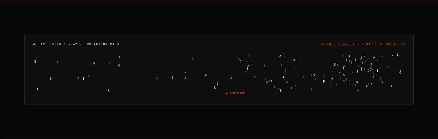 live token stream, as the page shows it
