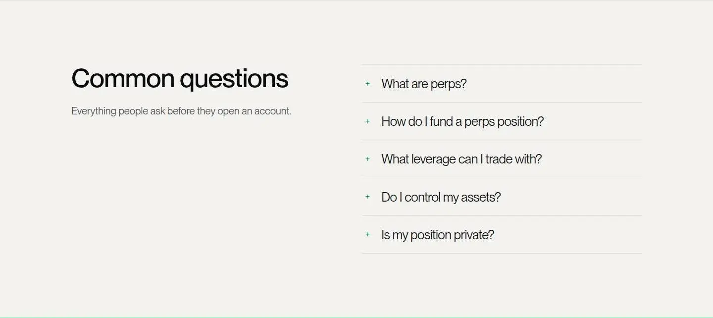 faq, as the page shows it