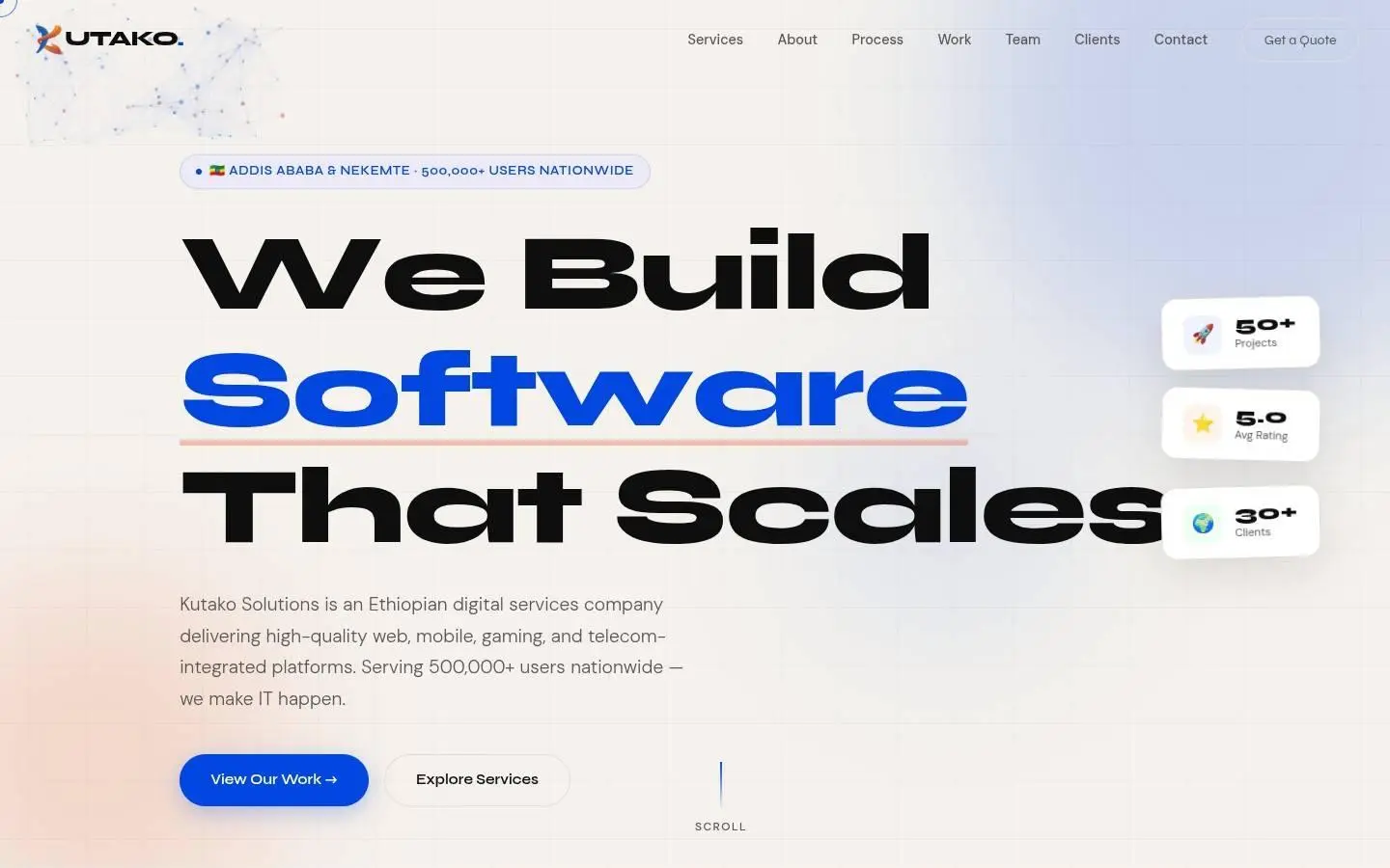 kutakosolutions.com: hero, as the page shows it