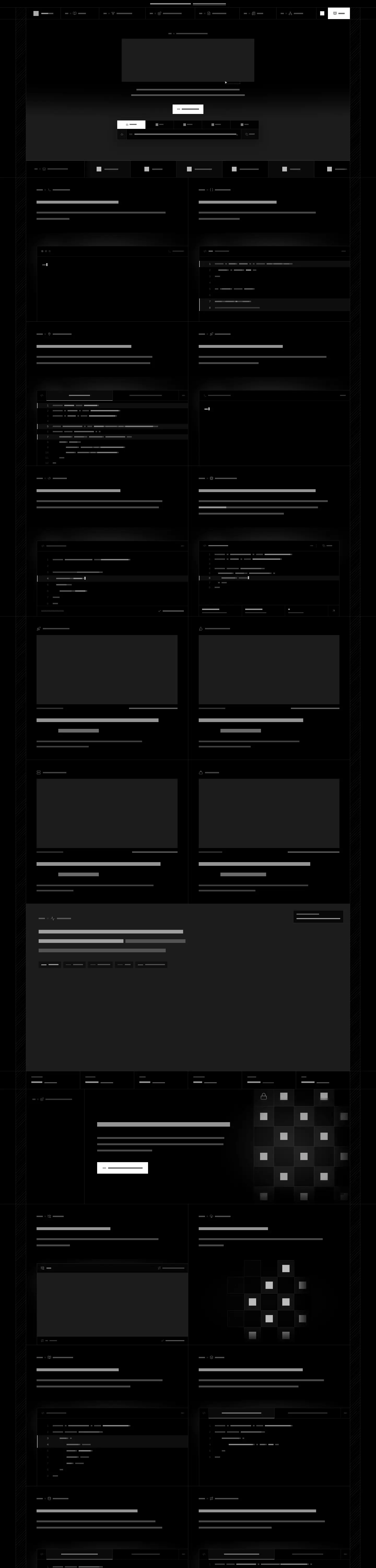 Desktop layout of farmjs.dev, content removed