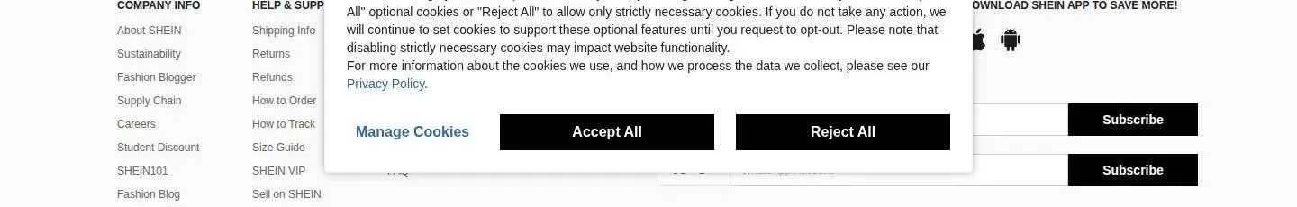 footer, as the page shows it