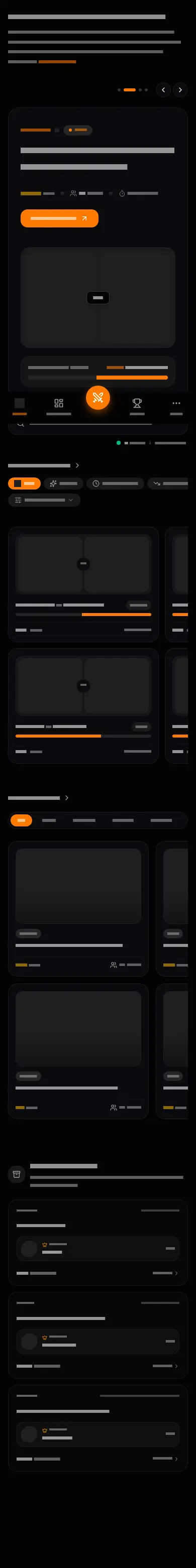 Phone layout of goatrank.lol, content removed