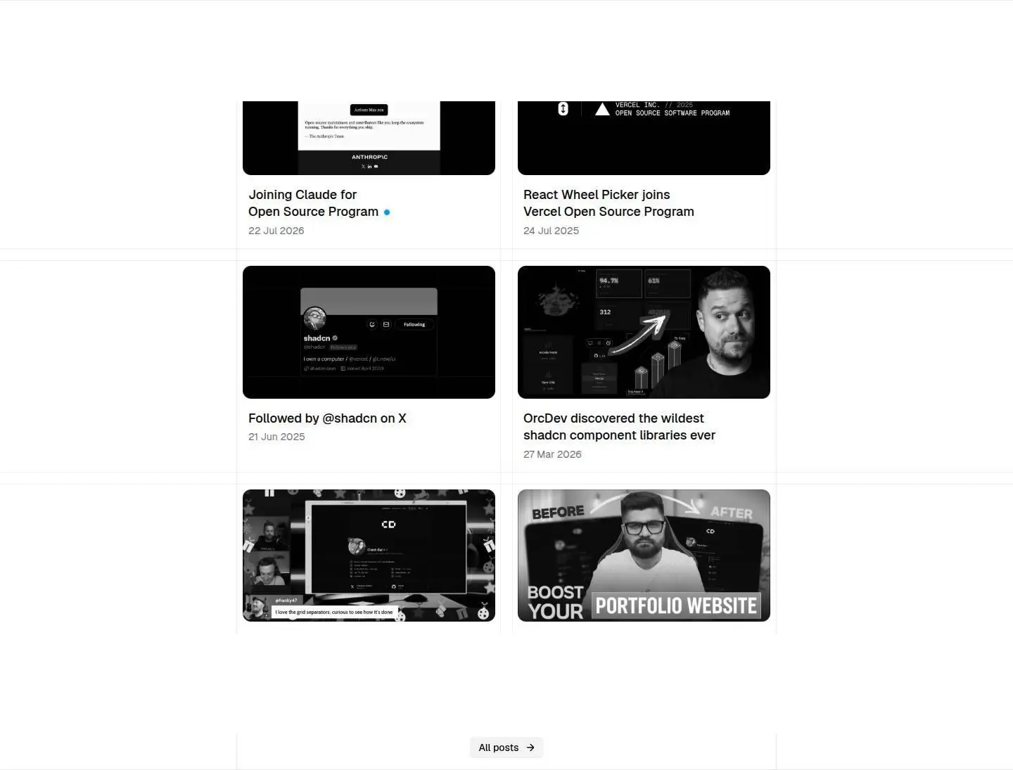 blog, as the page shows it