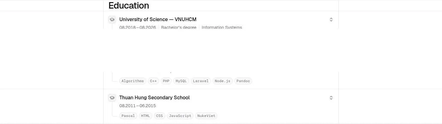 education, as the page shows it