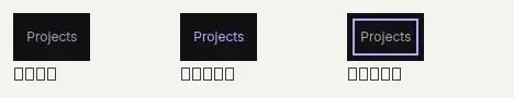 nav-link: rest, hover, focus