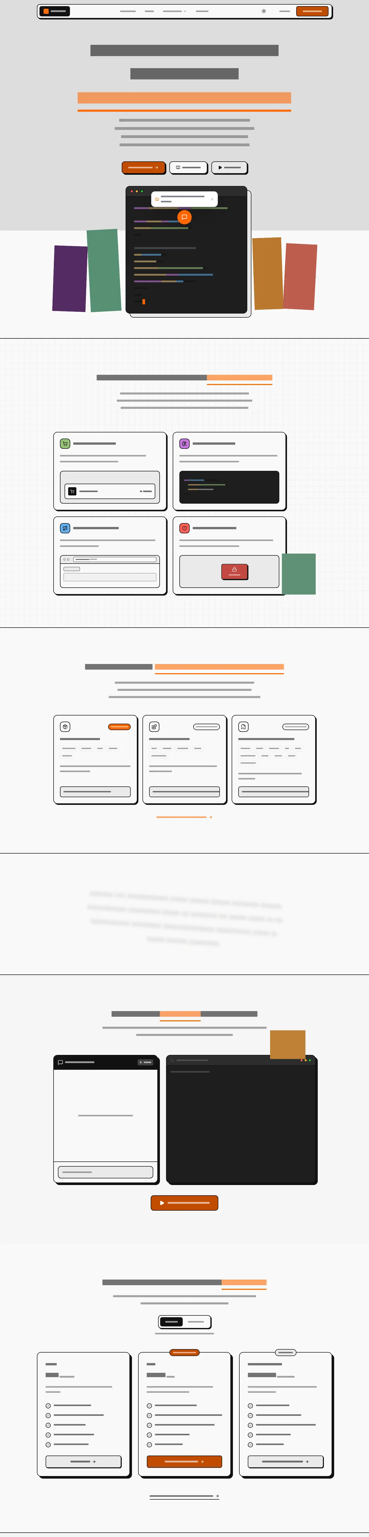 Desktop layout of voxide.app, content removed