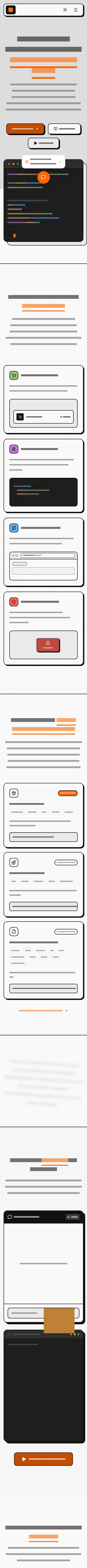 Phone layout of voxide.app, content removed