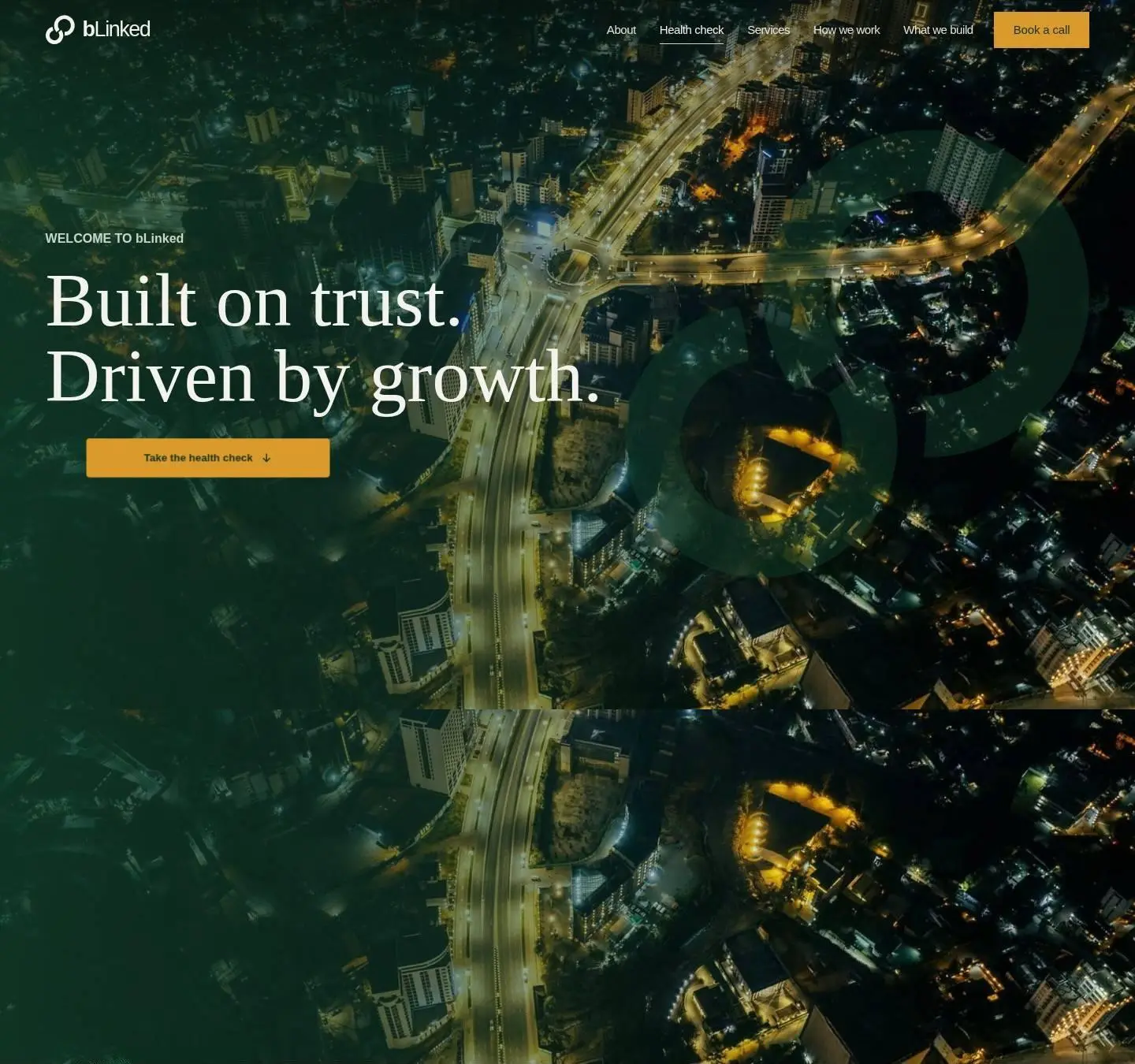 blinkedsolutions.com: hero, as the page shows it