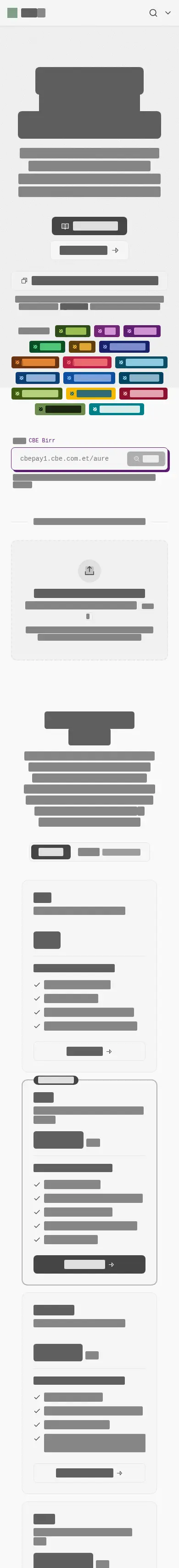 Phone layout of links.et, content removed