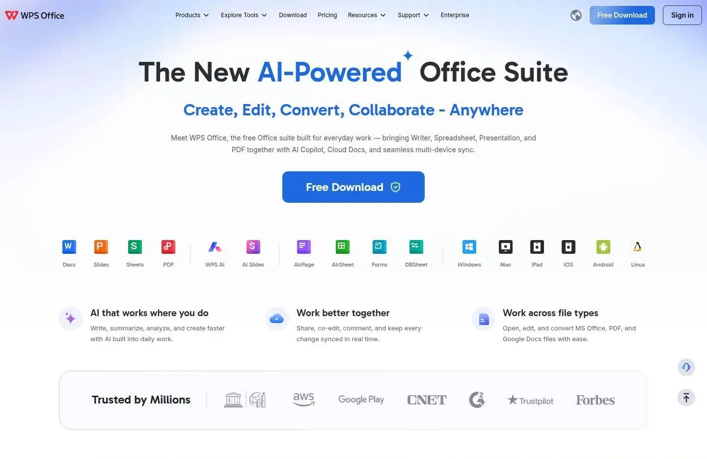 wps.com: div, as the page shows it