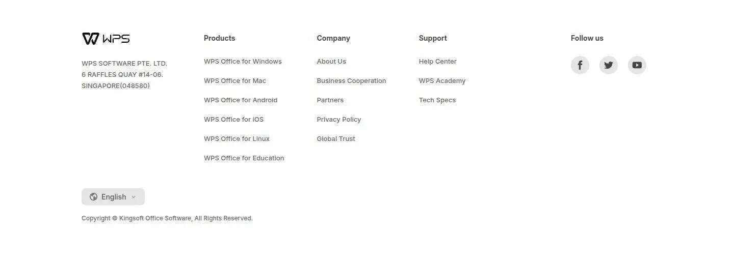 footer, as the page shows it