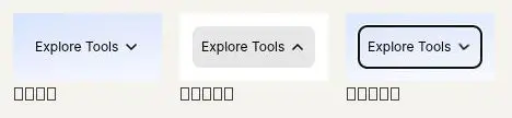 button: rest, hover, focus