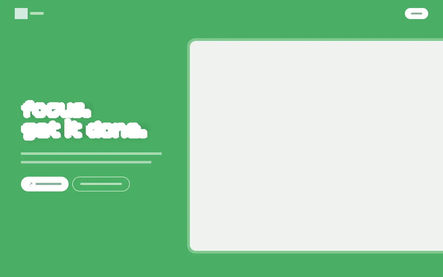 Desktop layout of nuzz.space, content removed