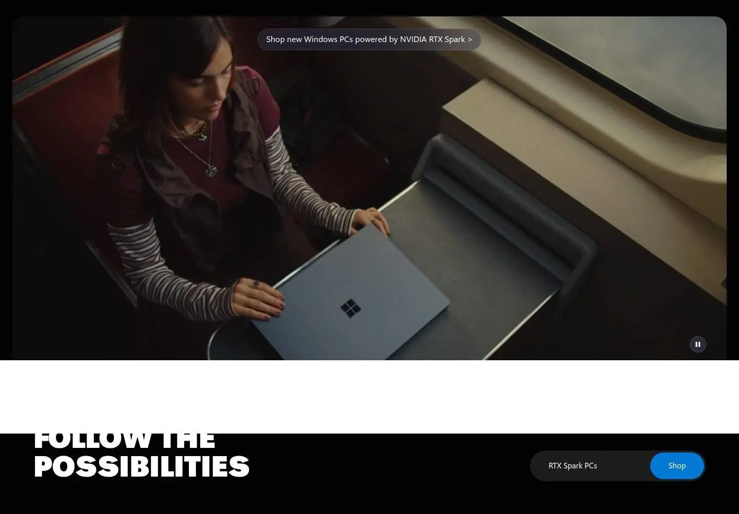 microsoft.com: hero, as the page shows it