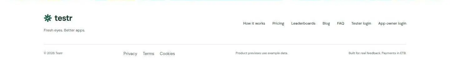 footer, as the page shows it