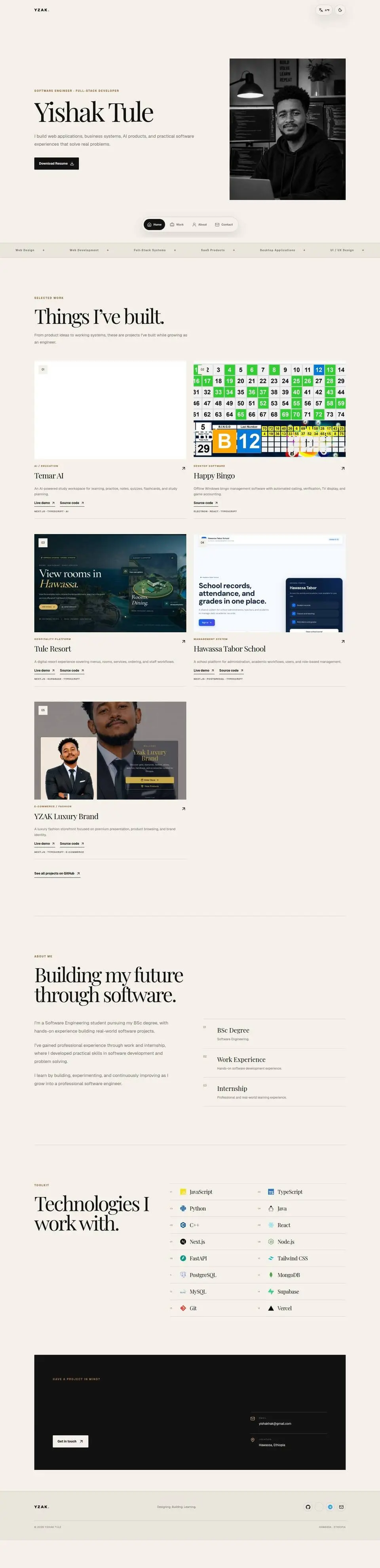 The whole page