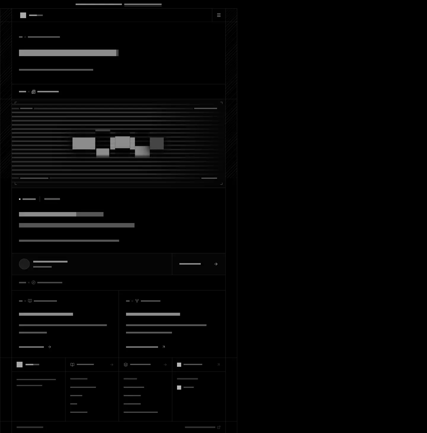 Desktop layout of farmjs.dev, content removed