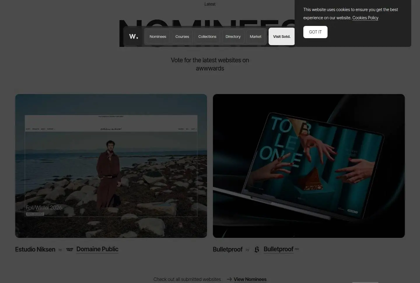 nominees, as the page shows it