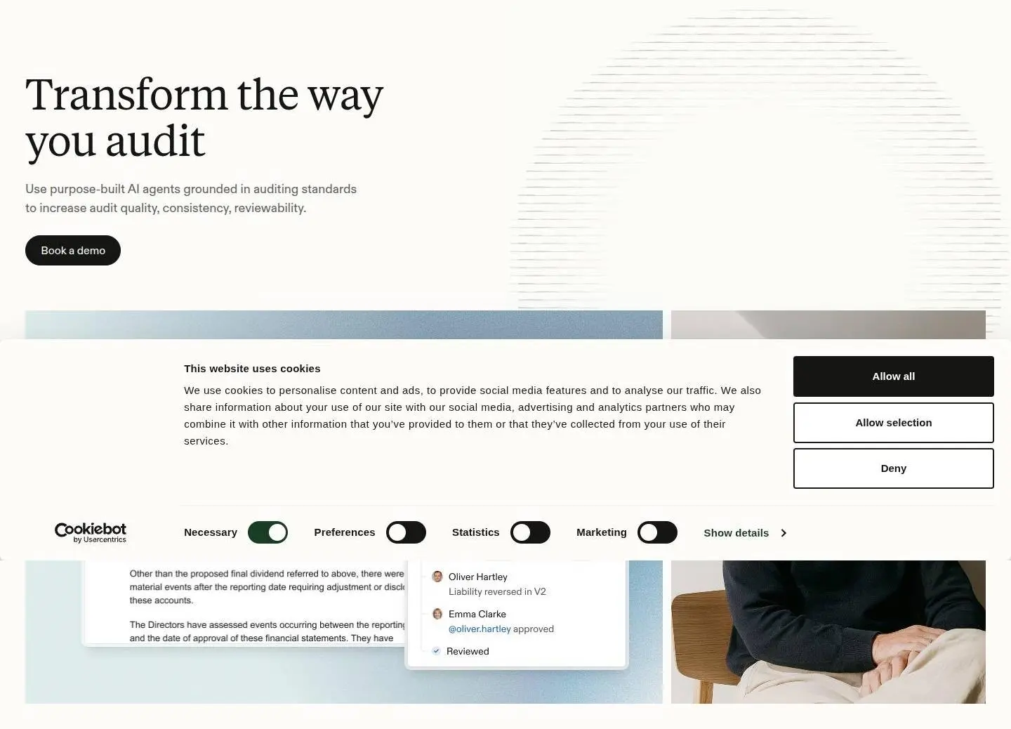 cortea.ai: section, as the page shows it