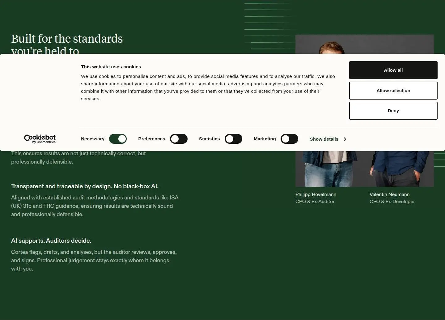 section, as the page shows it