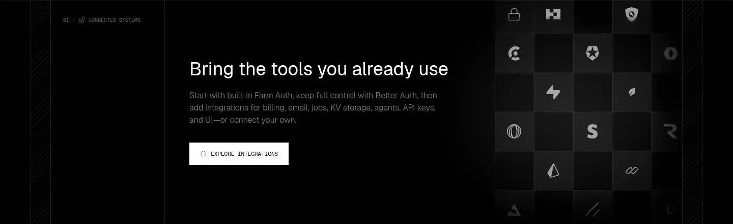 integrations, as the page shows it