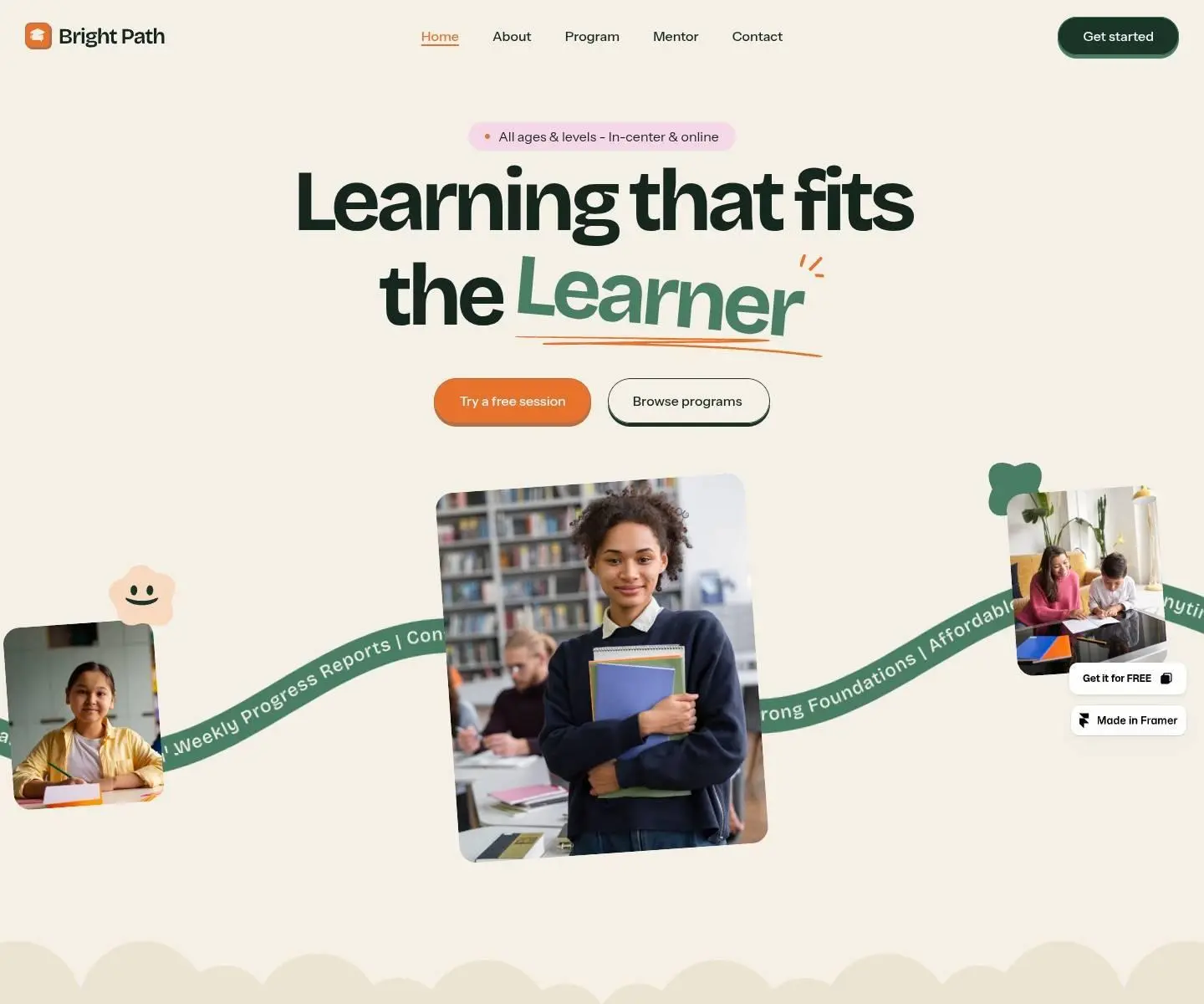 brightpath-wbs.framer.website: hero, as the page shows it