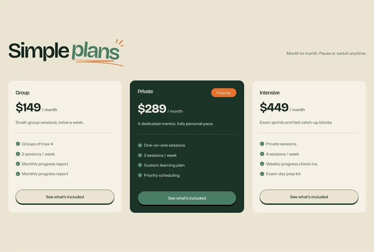 price, as the page shows it