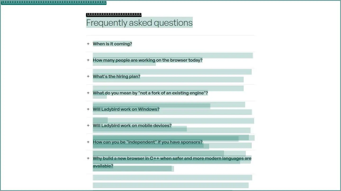 faq, its anatomy