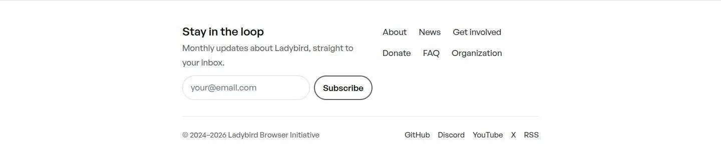 footer, as the page shows it